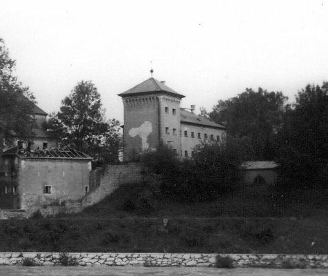 Das alte Gefängnis von Oberndorf aus gesehen