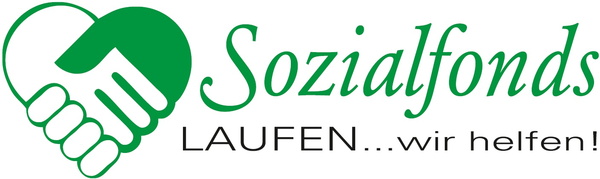 Logo des Sozialfonds der Stadt Laufen mit Slogan "LAUFEN... wir helfen!"